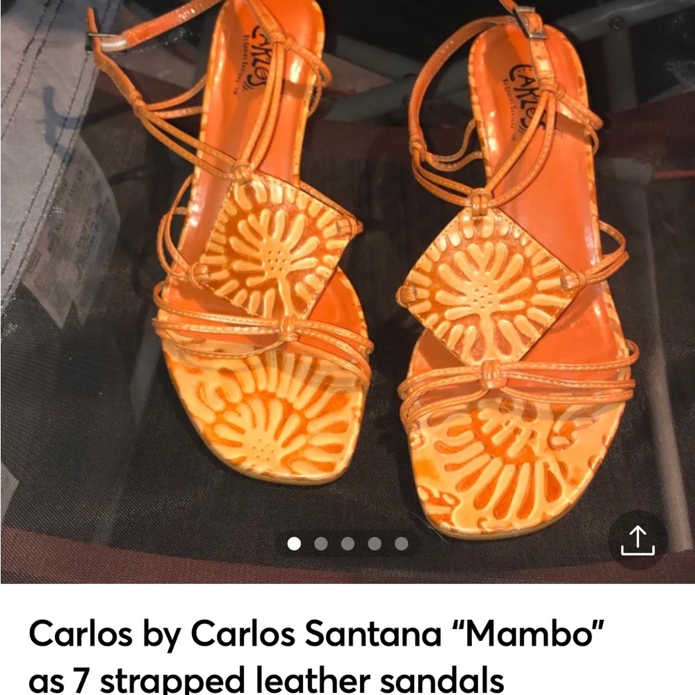 Strappy leather sexy sandals by Carlos Santana